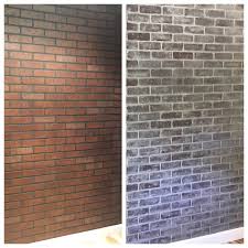 Faux Brick Wall Before After Brick