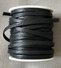 black waxed cotton cord 4mm by meter