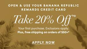 Already a credit card member? Loyalty Rewards Banana Republic