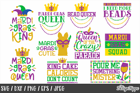 Included are 8 svg, 8 dxf, and 8 eps files that are ready for your cutting machine. Mardi Gras Svg Bundle Of 20 Designs Dxf Png Cricut Cutting Files By The Design Hippo Thehungryjpeg Com