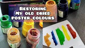 how to re dried poster paints
