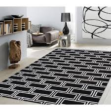 geometric bamboo silk and wool area rug