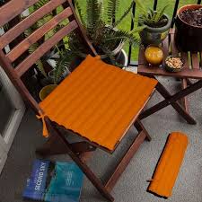Sun Orange Solid Chair Cushion Seat Pad