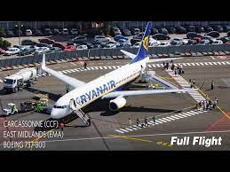 ryanair full flight carconne to