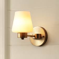 cone milk glass wall lamp traditional
