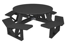53 round recycled plastic picnic table