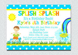 Swimming Birthday Invitations Pool Birthday Party Invitation