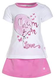 Champion Set Sports Skirt White Fuchsia Pink Kids Clothing