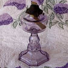 oil lamps purple glass antique lamps