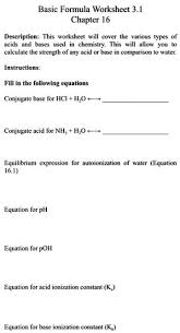 Solved Basic Formula Worksheet 3 1