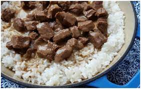 stewed beef tips and rice julias