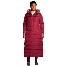 Faux Fur Hood Quilted Down Maxi Coat