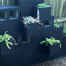 make vertical cinder block planters