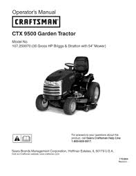 Craftsman Ctx 9500 Operator S Manual