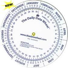 Daily Or Weekly Date Planning Calculator The Date Wheel