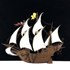 1970s pirate ship wall art by ton