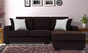 four seater l shape rhs sofa dark brown