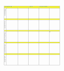 Microsoft Excel Lesson Plan Template Weekly Lesson Plan Template