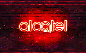 alcatel red logo red brickwall