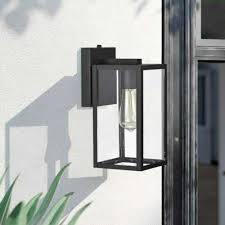 matte black outdoor wall lantern sconce