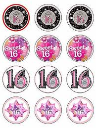 Cupcake decorations for all occasions, including sugar flowers, chocolate hearts and sports and hobbies themed cupcake toppers and so much more! Bakeware Sweet 16 Cupcake Topper Home Newid Com Sg