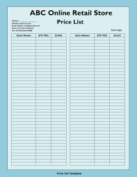 40 Free Price List Templates Price Sheet Templates Template Lab