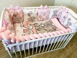 elephant baby bedding set pink for a