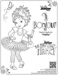 There are new fancy nancy coloring pages :) the color splash game available on disney now has a new feature. Free Printable Disney Junior Coloring Pages Disney Music Playlists