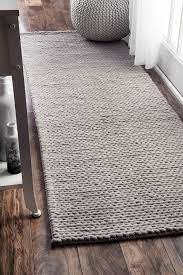 contemporary solid braided runner area rugs