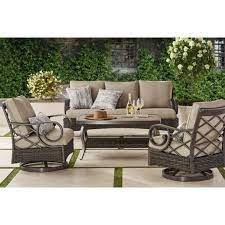 Whether you're looking for formal dining or lazy lounging, the great selection of patio furniture at sam's club has you covered. Member S Mark Landon 4 Piece Seating Set Sam S Club Backyard Furniture Patio Dining Set Outdoor Patio Furniture