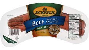 is eckrich skinless beef smoked sausage
