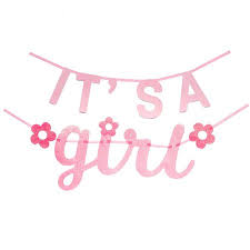 Its A Girl Banner Baby Shower Party Supplies