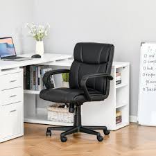 vinsetto swivel office chair with