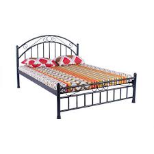 Black Metal Double Bed For Home Size