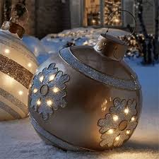 large outdoor christmas baubles