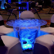 Led Light Tempered Glass Coffee Table