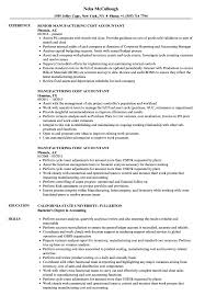manufacturing cost accountant resume