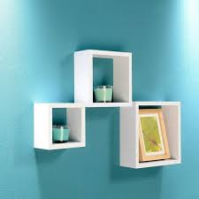 Cube Shape Shelves Set Of 3 Wooden