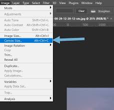 how to change canvas size in photo