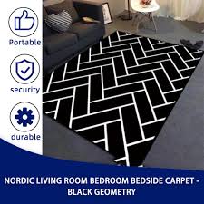 bedroom bedside rug black