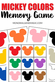 mickey colors memory game free