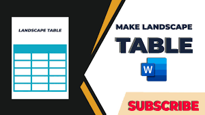 table landscape in word 2016