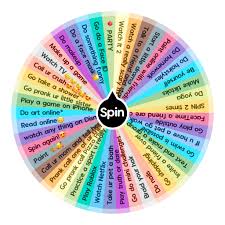 when bored spin the wheel