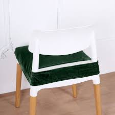 Velvet Dining Chair Seat Cover Stretch