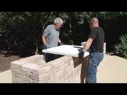 We cut it to size leaving a 3/4 to 1 inch gap around the edges. How To Build A Concrete Countertop For Your Outdoor Kitchen Youtube