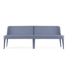 4.6 out of 5 stars. Contemporary Upholstered Bench Signatures Tonon Fabric With Backrest Blue