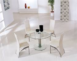 mini round vo1 ice glass dining table