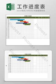 Gantt Chart Work Schedule Excel Template Excel Template