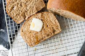 honey whole wheat bread er with a