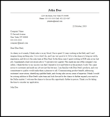 Cover Letter Template For Sales Representative Cover Letter